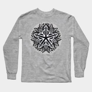 Rochester Mandala (grey tones) Long Sleeve T-Shirt